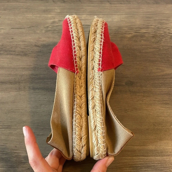 Tory Burch, women’s 7, tan and red summer espadrille flats, good condition - Picture 9 of 13